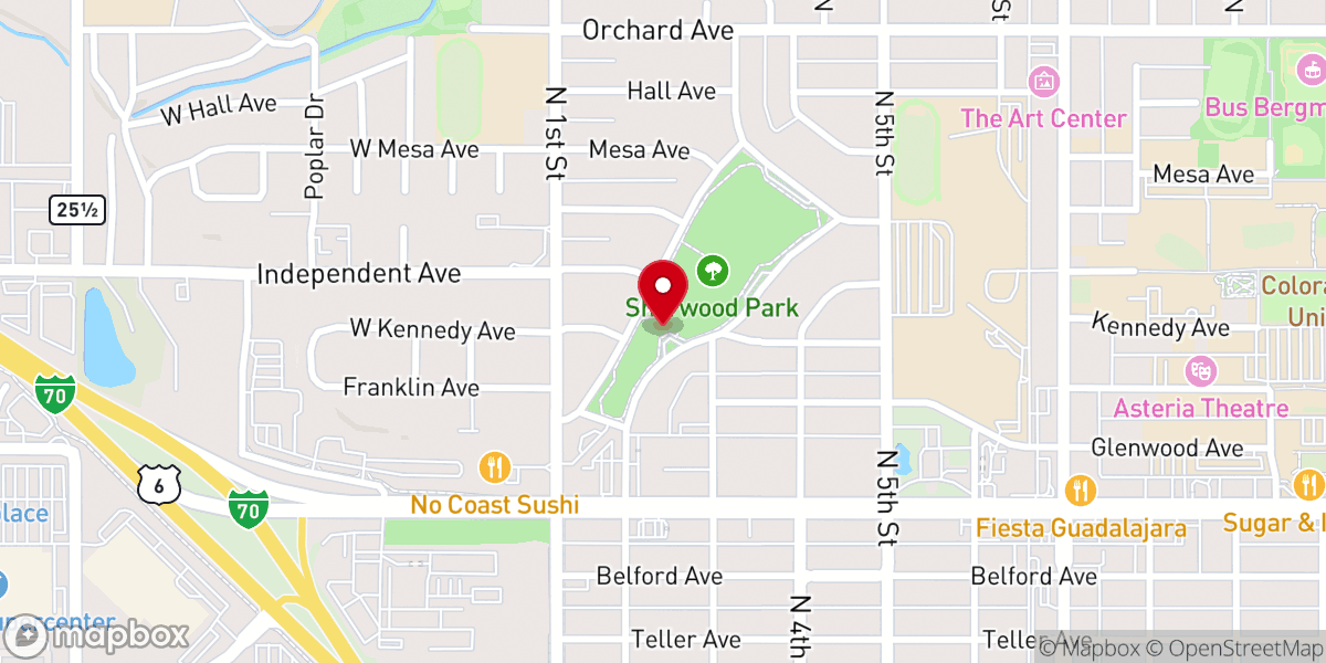 Map showing location of Church of Grand Junction