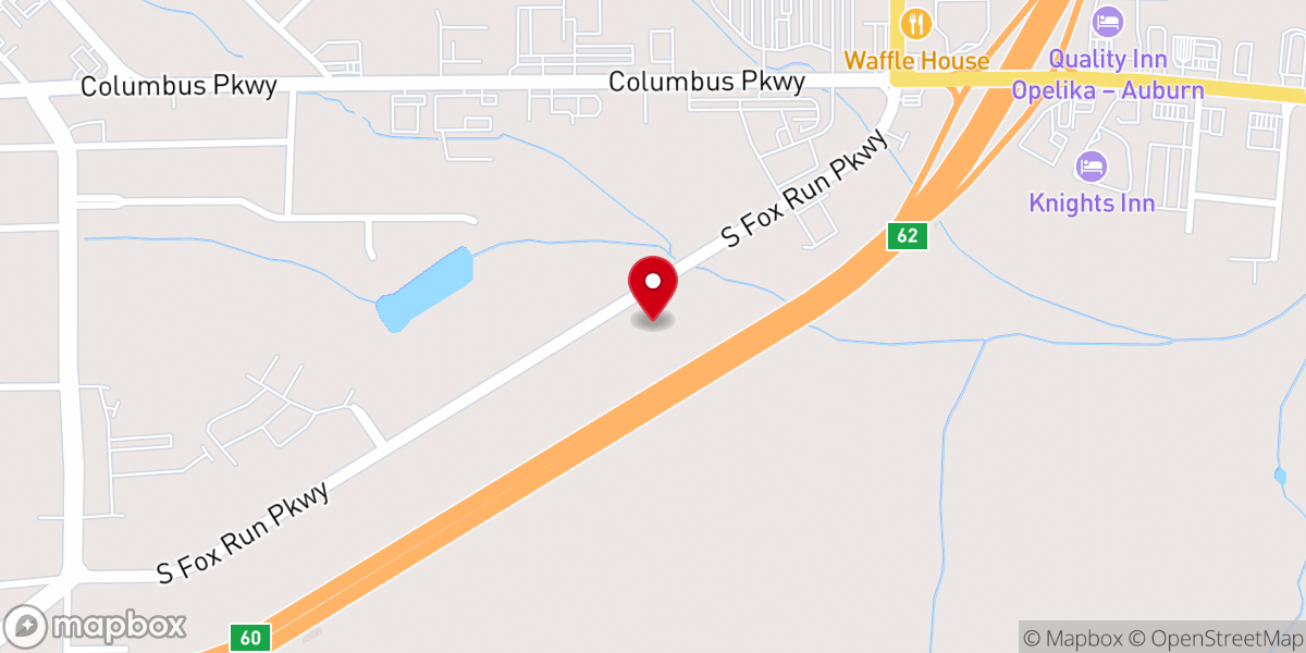 Map showing location of Heritage Baptist Church