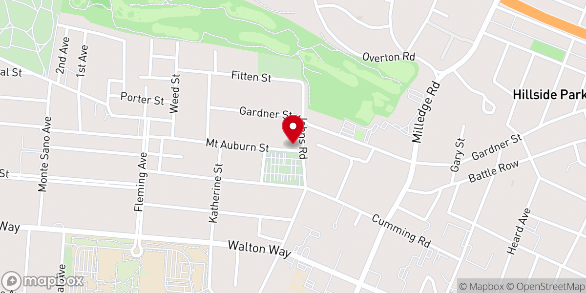 Map showing location of Rock of Ages CME Church