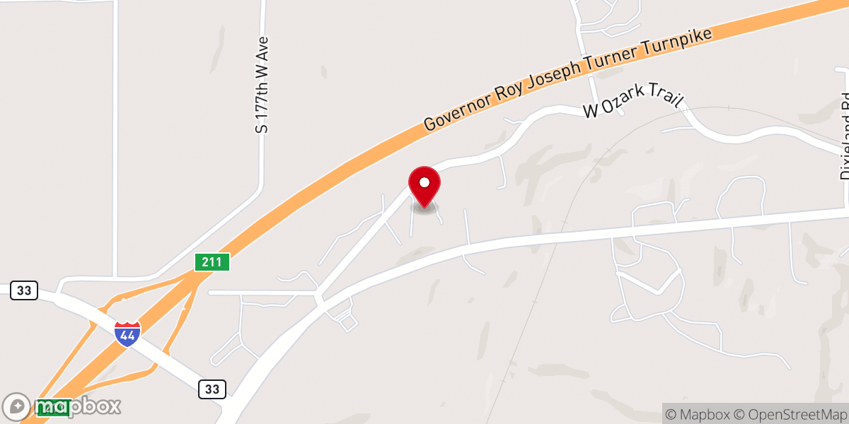 Map showing location of Sapulpa Holiness Campground
