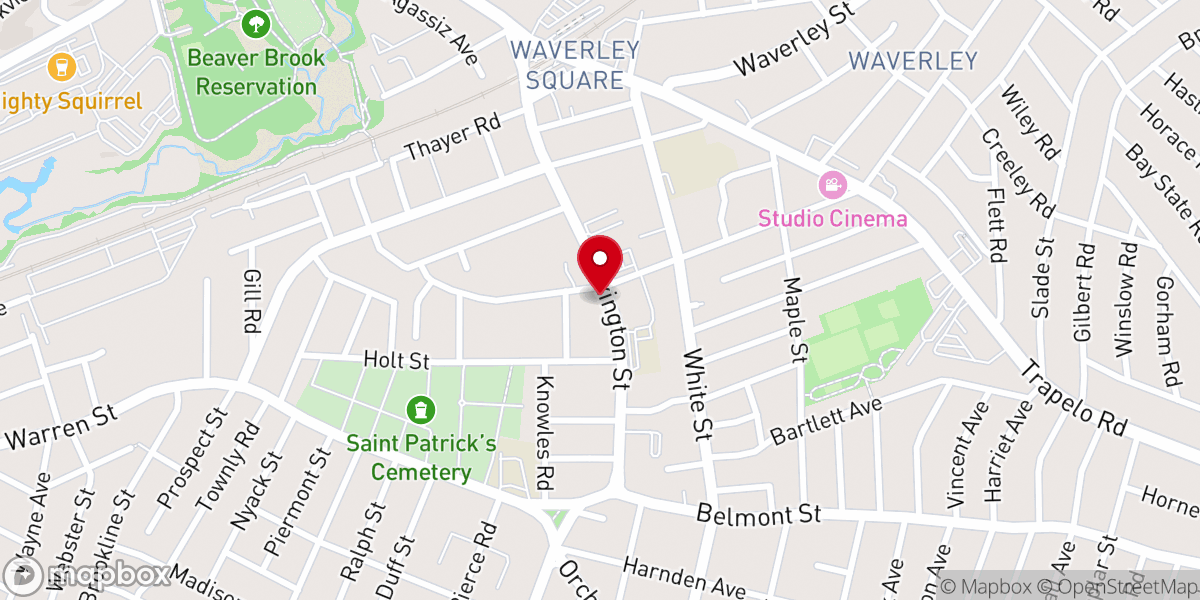 Map showing location of Greater Boston Ghanaian Seventh-day Adventist Church