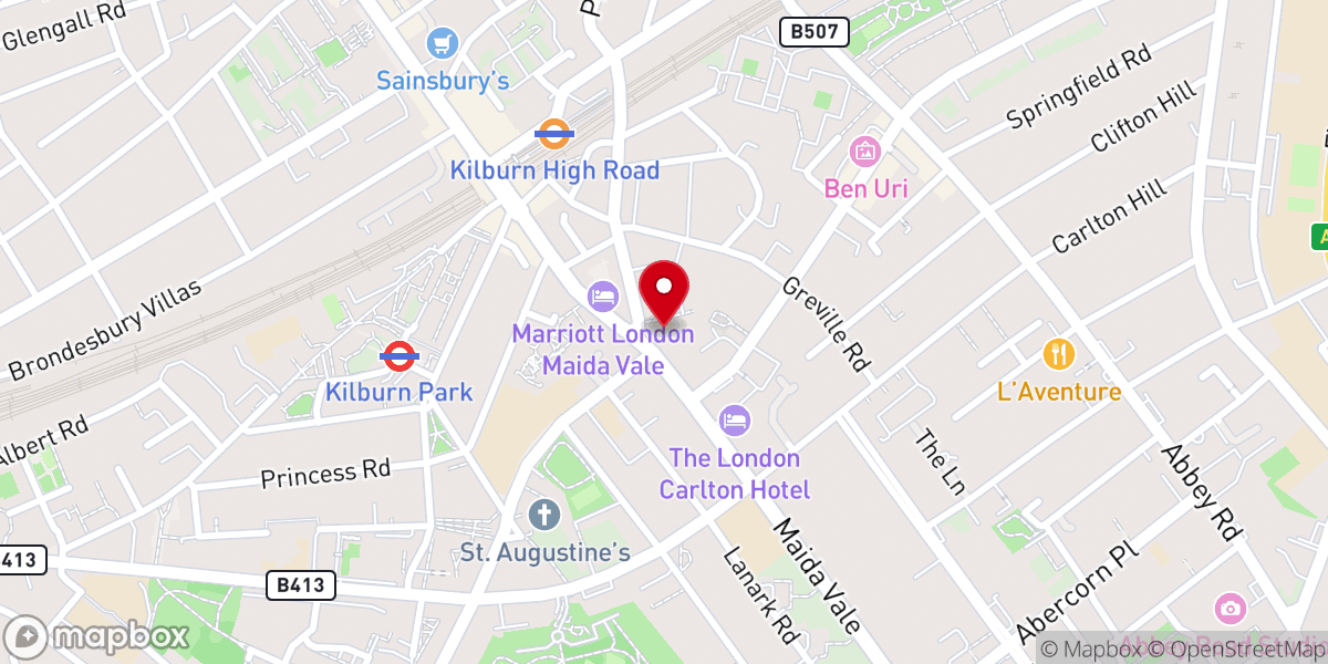 Map showing location of Islamic Centre of England