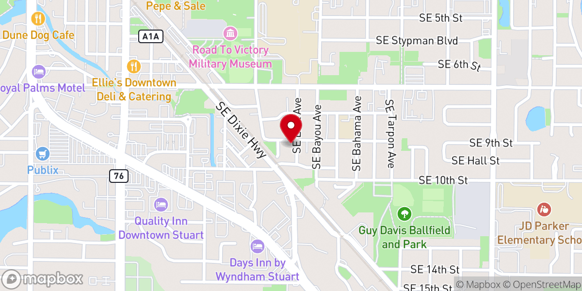 Map showing location of St Paul Ame Church