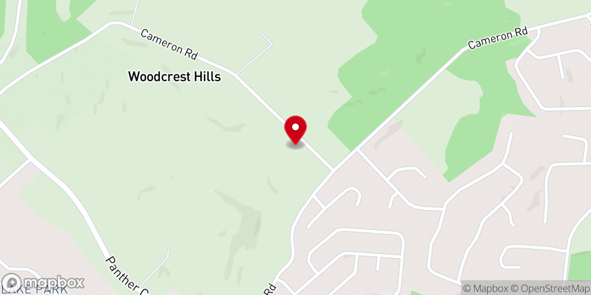 Map showing location of Panther Park Church