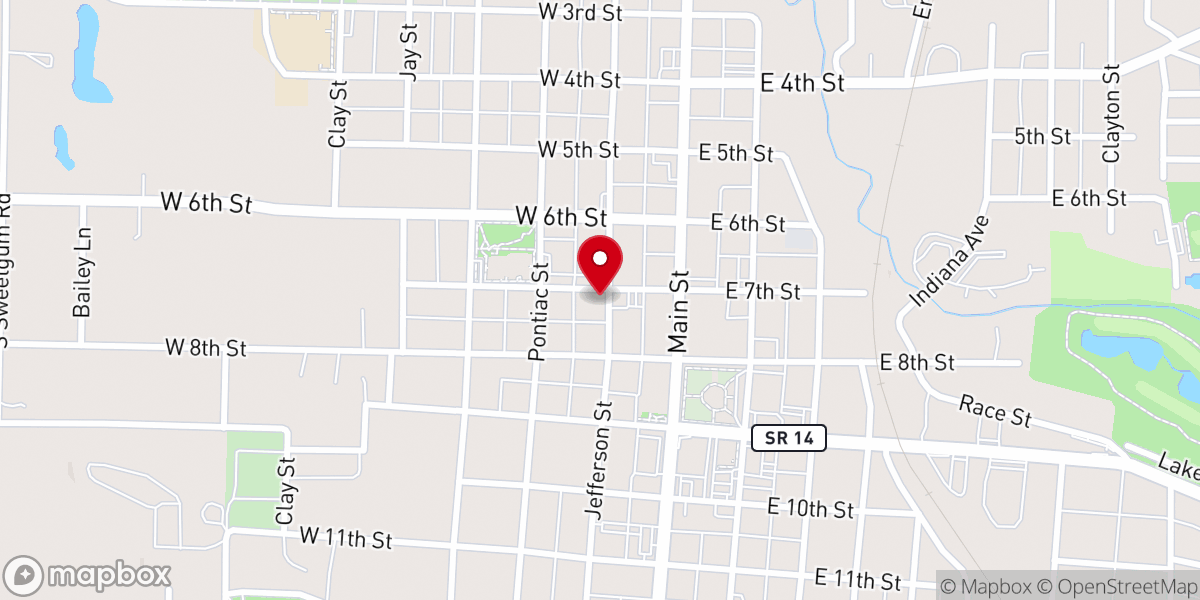 Map showing location of Grace Church