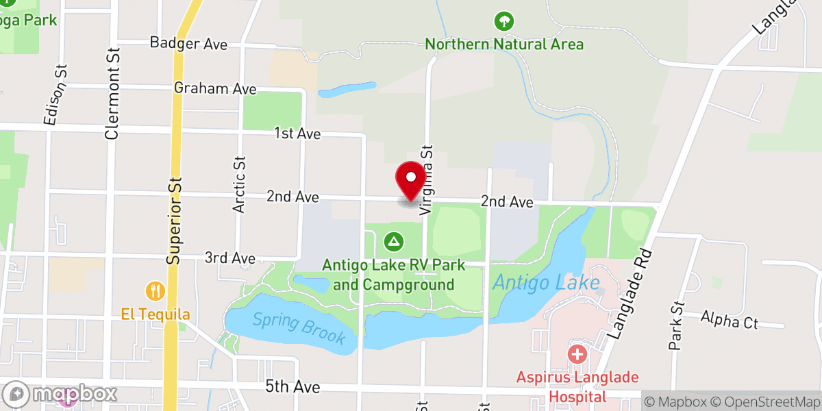 Map showing location of Liberty Baptist Church