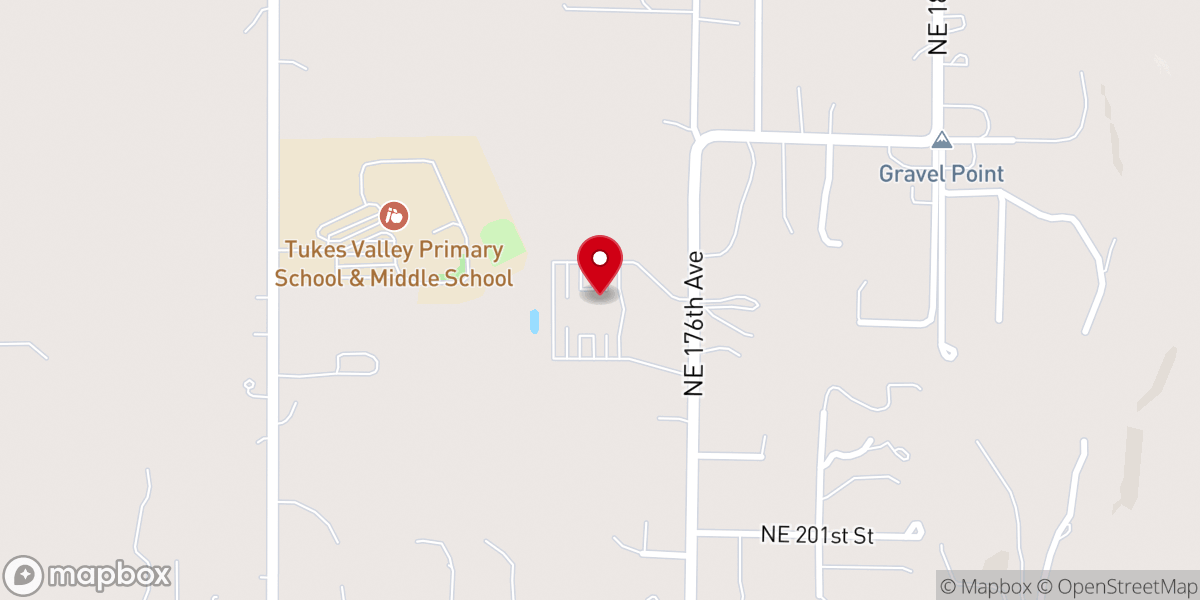 Map showing location of Old Apostolic Lutheran Church of Battle Ground