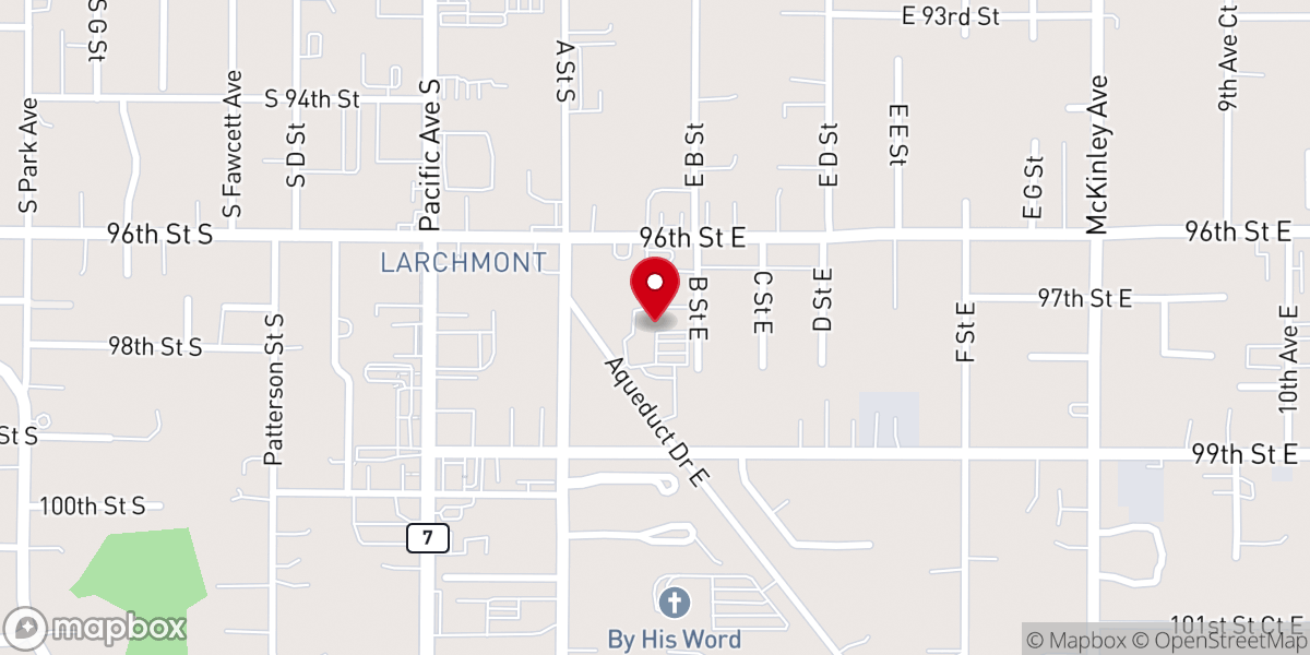 Map showing location of Tacoma New Life Church