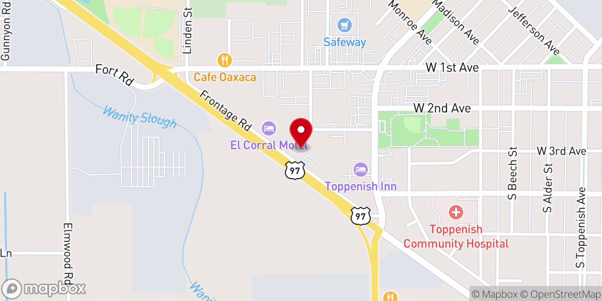 Map showing location of Faith Lutheran Church