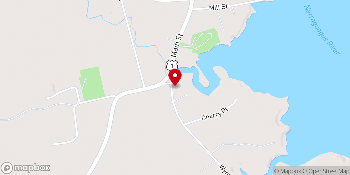 Map showing location of Milbridge United Methodist Church