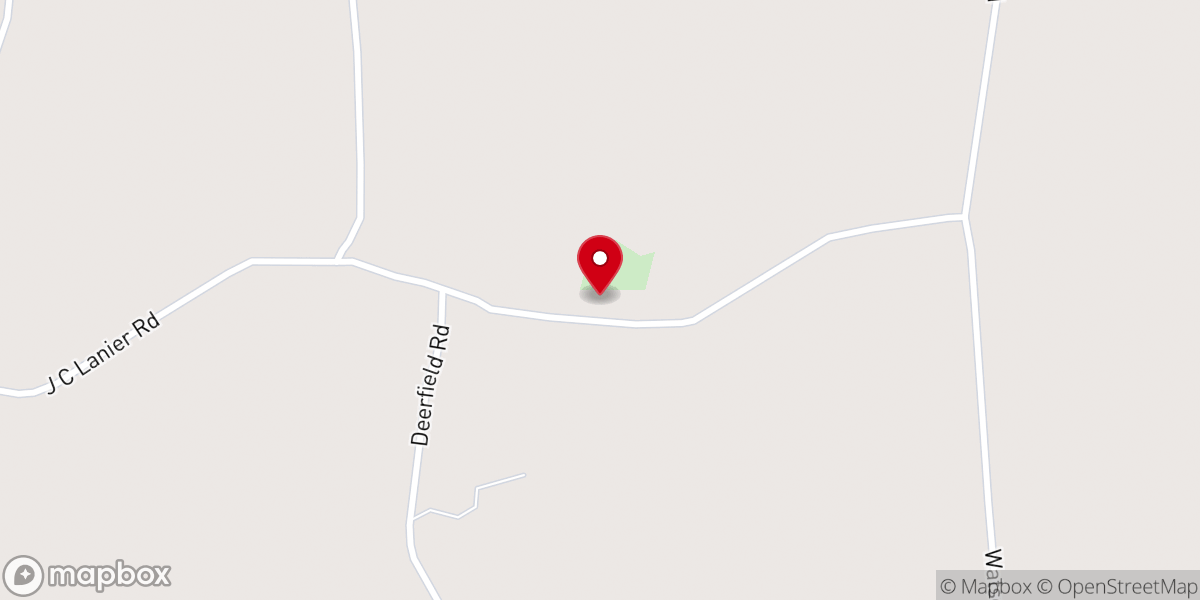 Map showing location of Mercer Grove Church