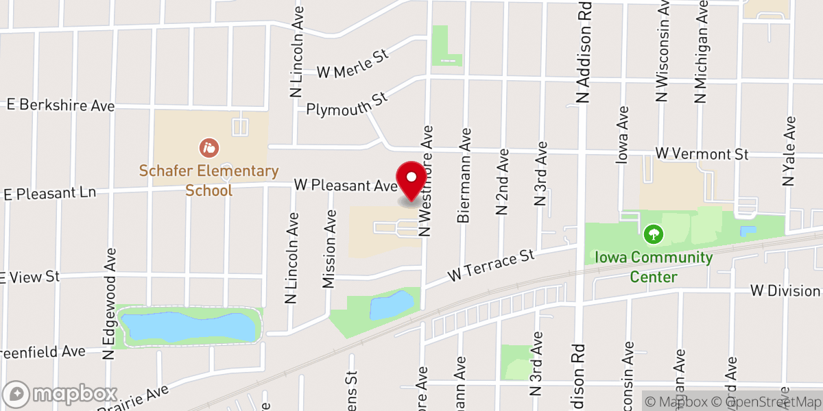 Map showing location of Saint John the Apostle Catholic Church