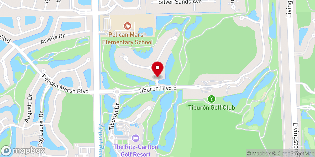 Map showing location of Naples Christian Church