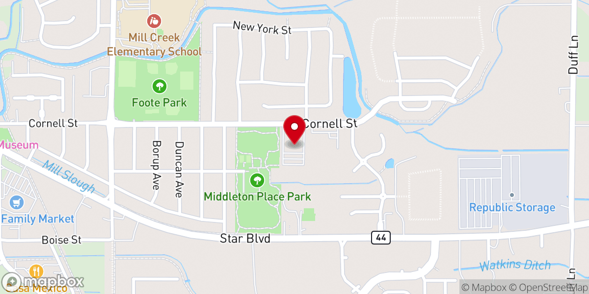 Map showing location of Middleton Idaho East Stake Center