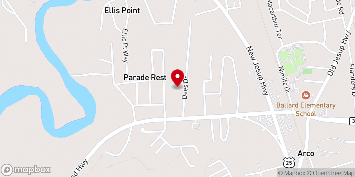 Map showing location of Apostolic Sanctuary of Brunswick