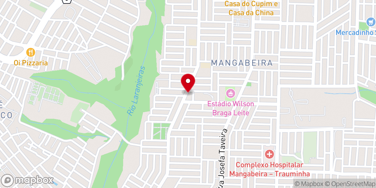 Map showing location of Primeira Igreja Batista de Mangabeira