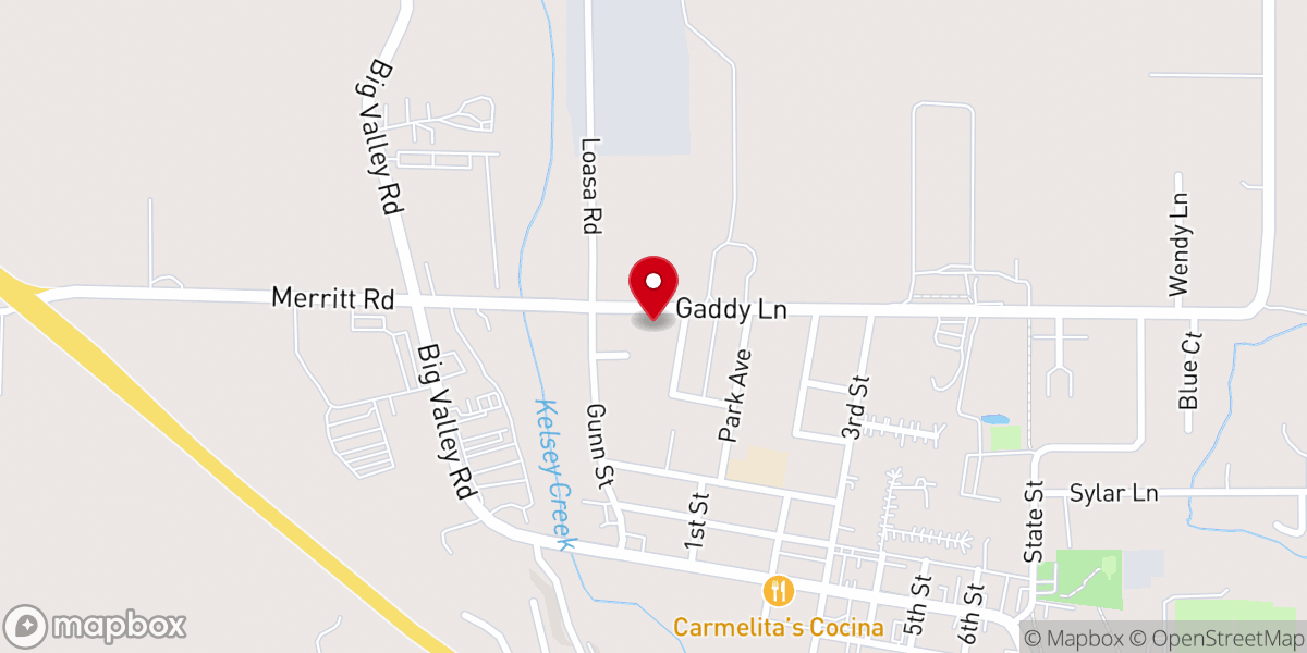 Map showing location of First Baptist Church