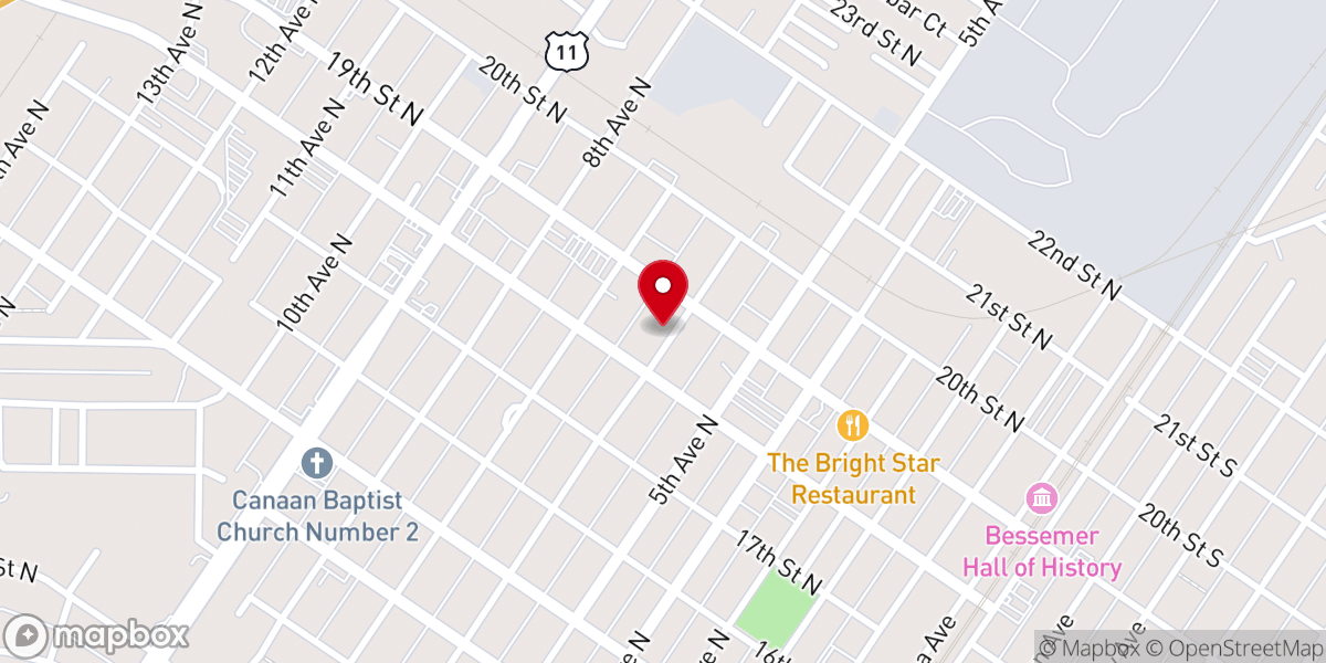Map showing location of The Foundry Worship Center