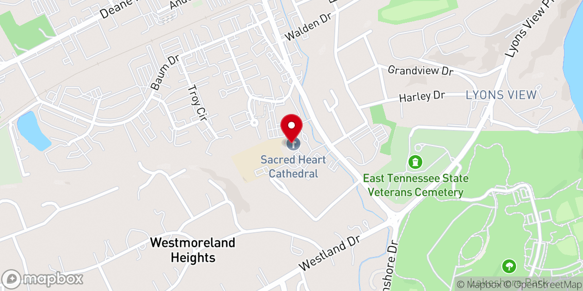 Map showing location of Divine Mercy Eucharistic Adoration Chapel