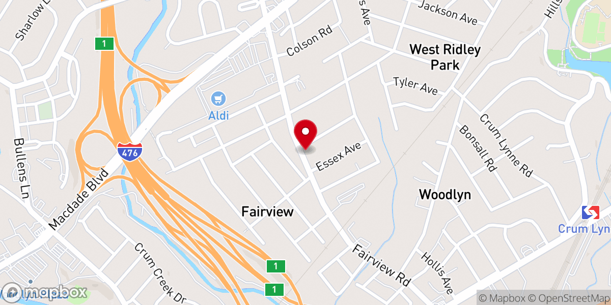 Map showing location of St Matthews Evangelical Lutheran