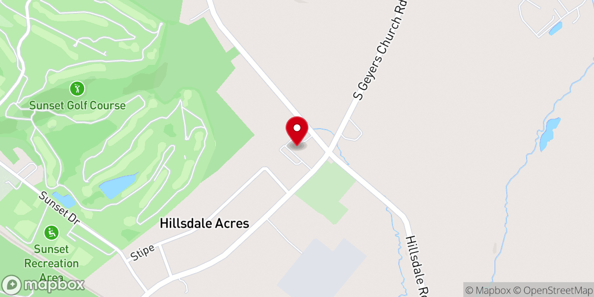 Map showing location of Geyers United Methodist Church