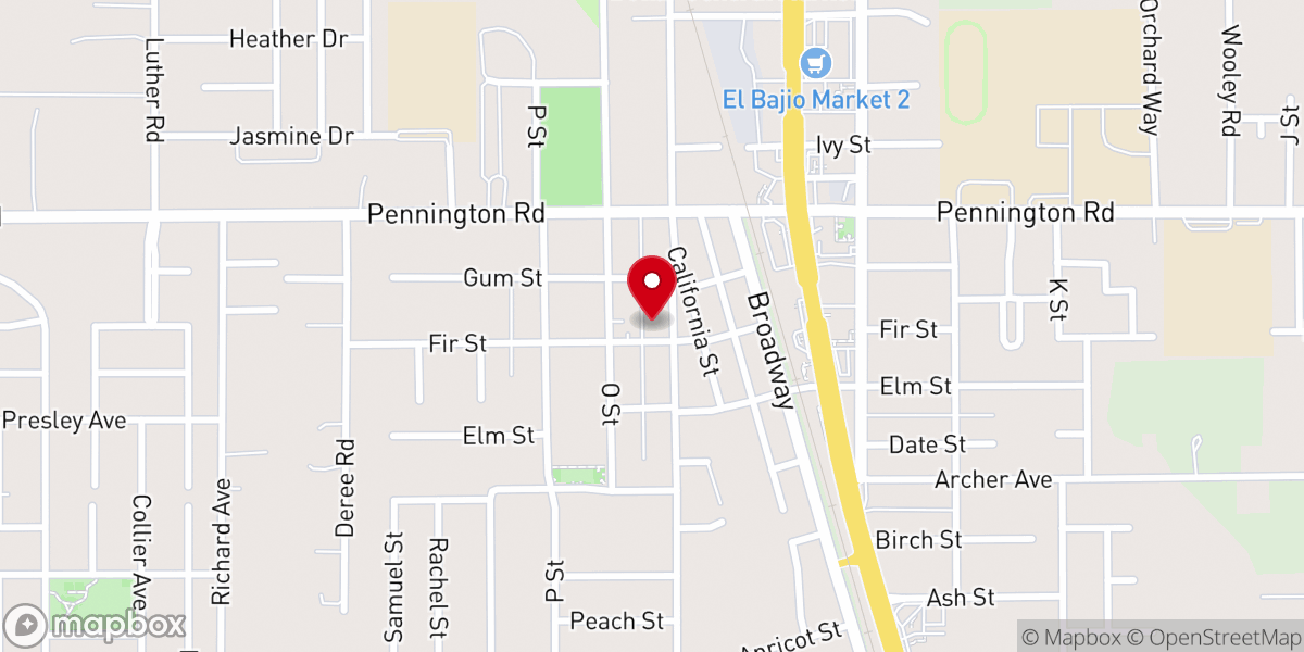 Map showing location of Hope Point Nazarene Live Oak