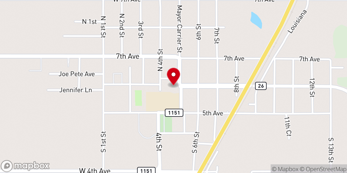 Map showing location of Allen Parish Clerk of Courts