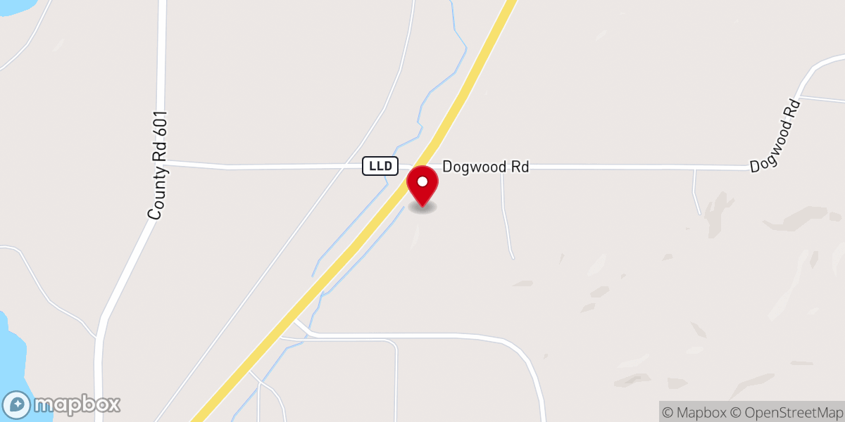 Map showing location of First Baptist Church of Witch Lake