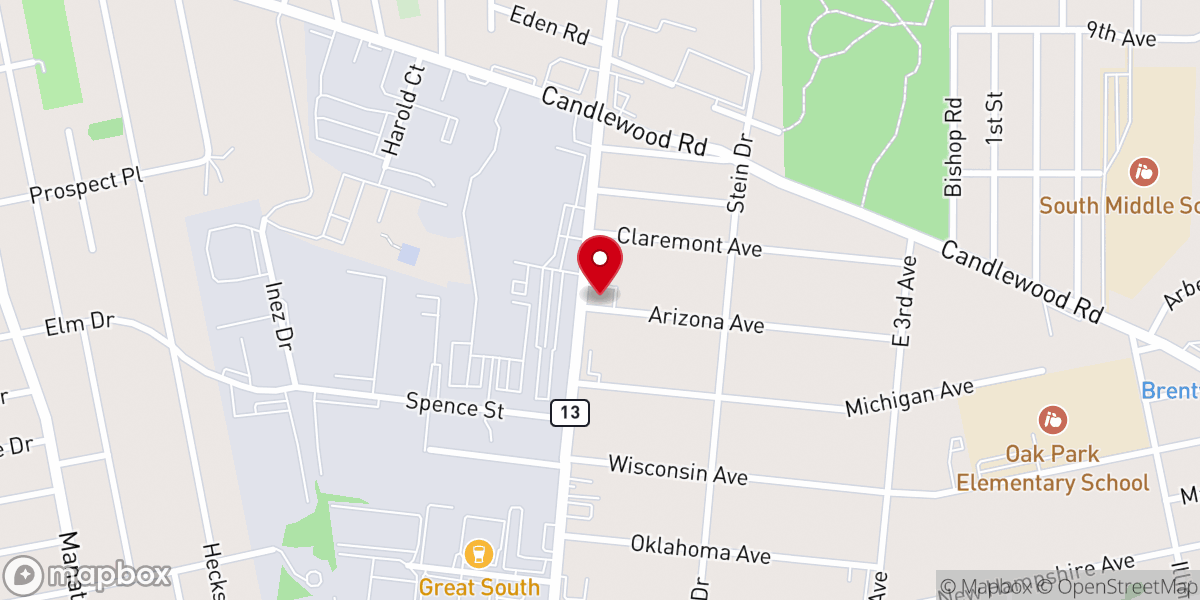 Map showing location of Bay Shore Spanish Seventh-Day Adventist Church