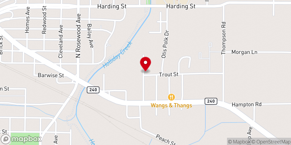 Map showing location of Greater Saint Mark Baptist Church