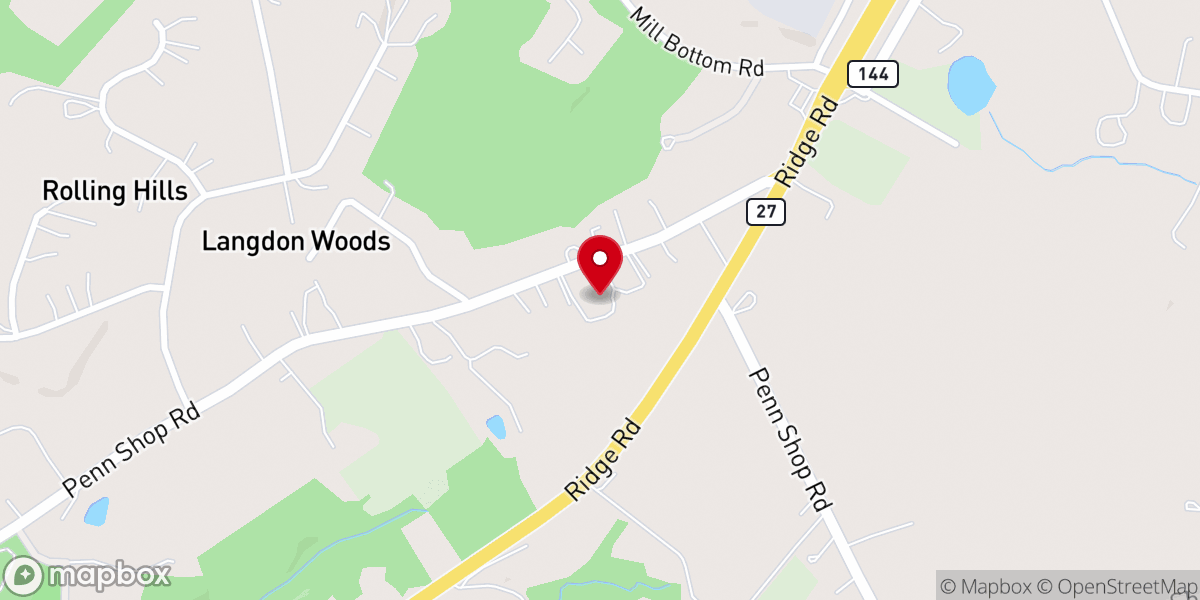 Map showing location of Christ Church of Mt Airy