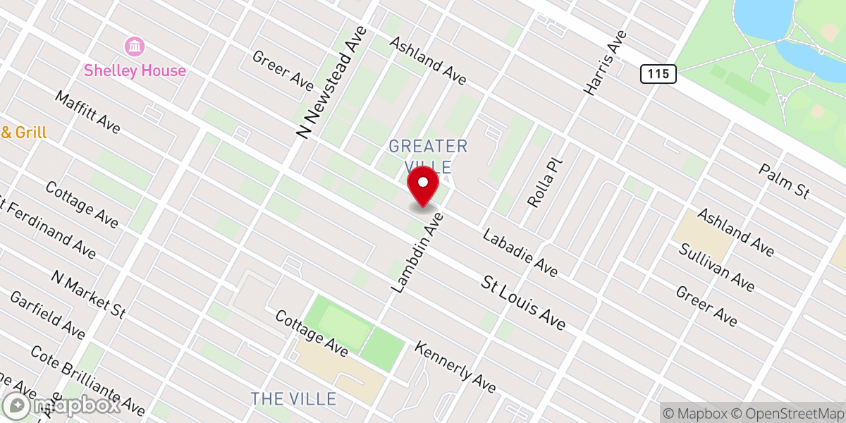 Map showing location of Mt Chapel Missionary Baptist Church