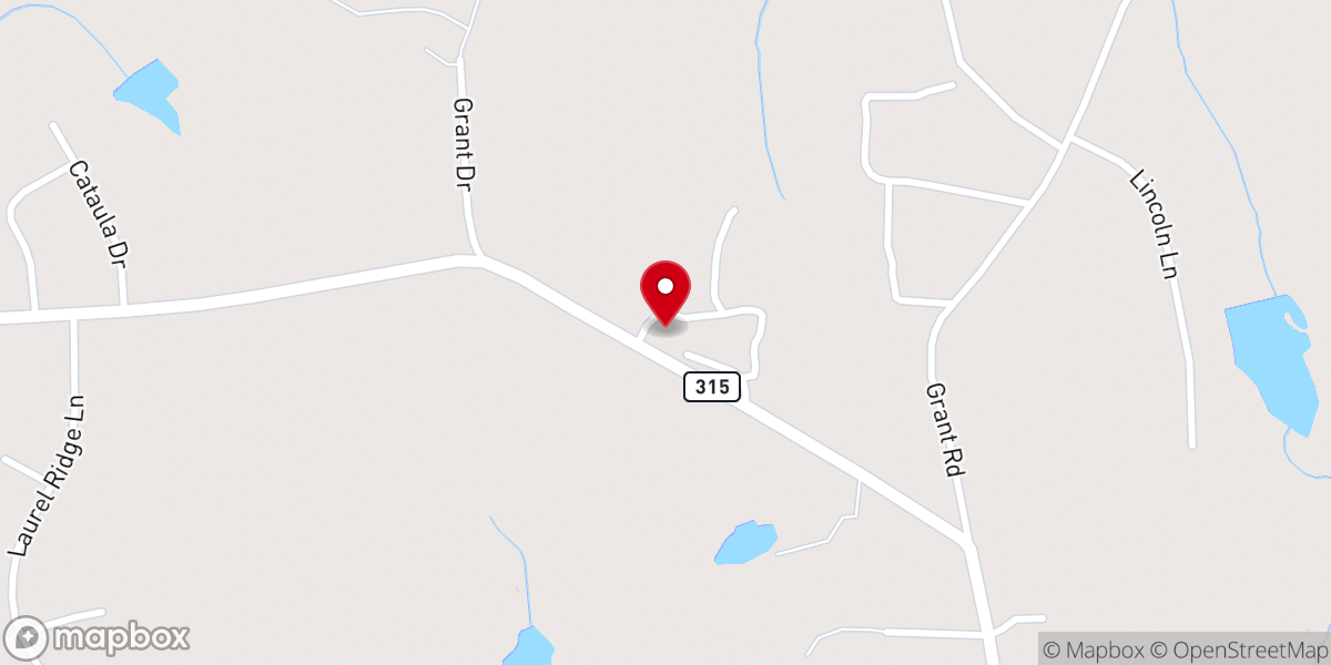 Map showing location of Christian Valley Church