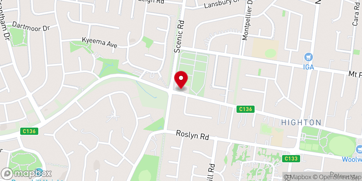 Map showing location of St Luke's Uniting Church