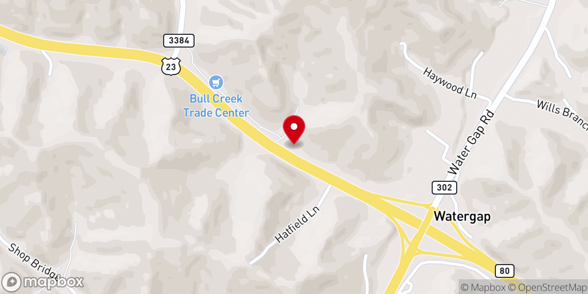 Map showing location of Allen Baptist Church