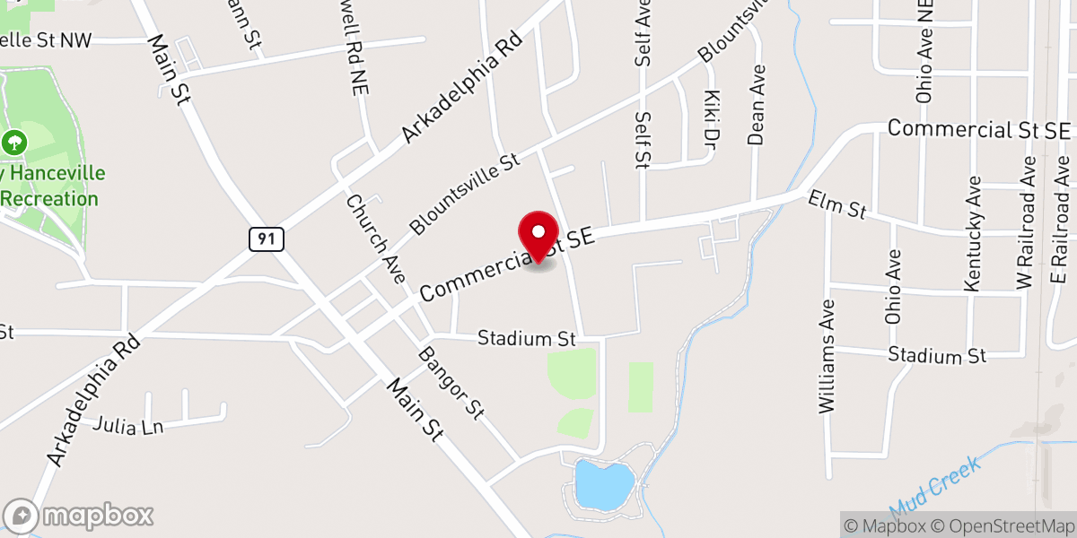 Map showing location of Trinity Lutheran Church