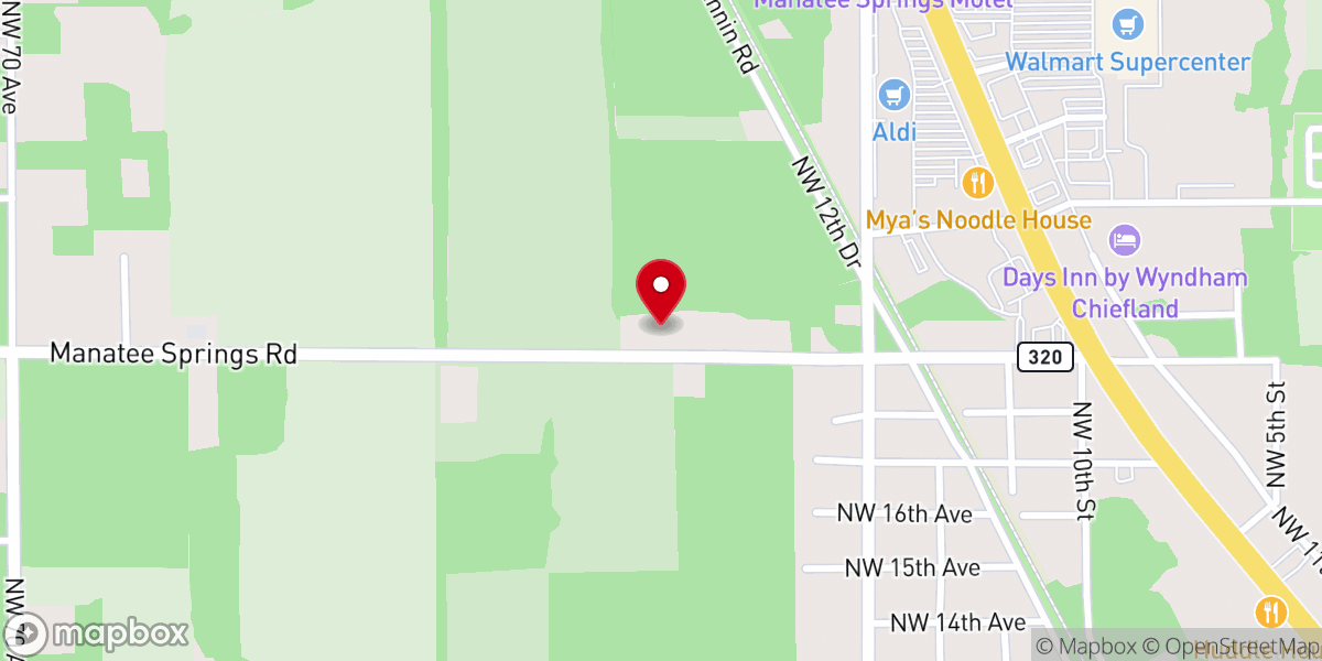 Map showing location of One Way Church
