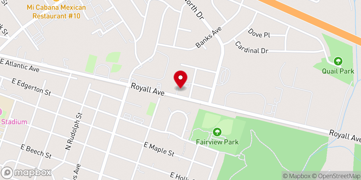 Map showing location of Grace Baptist Church