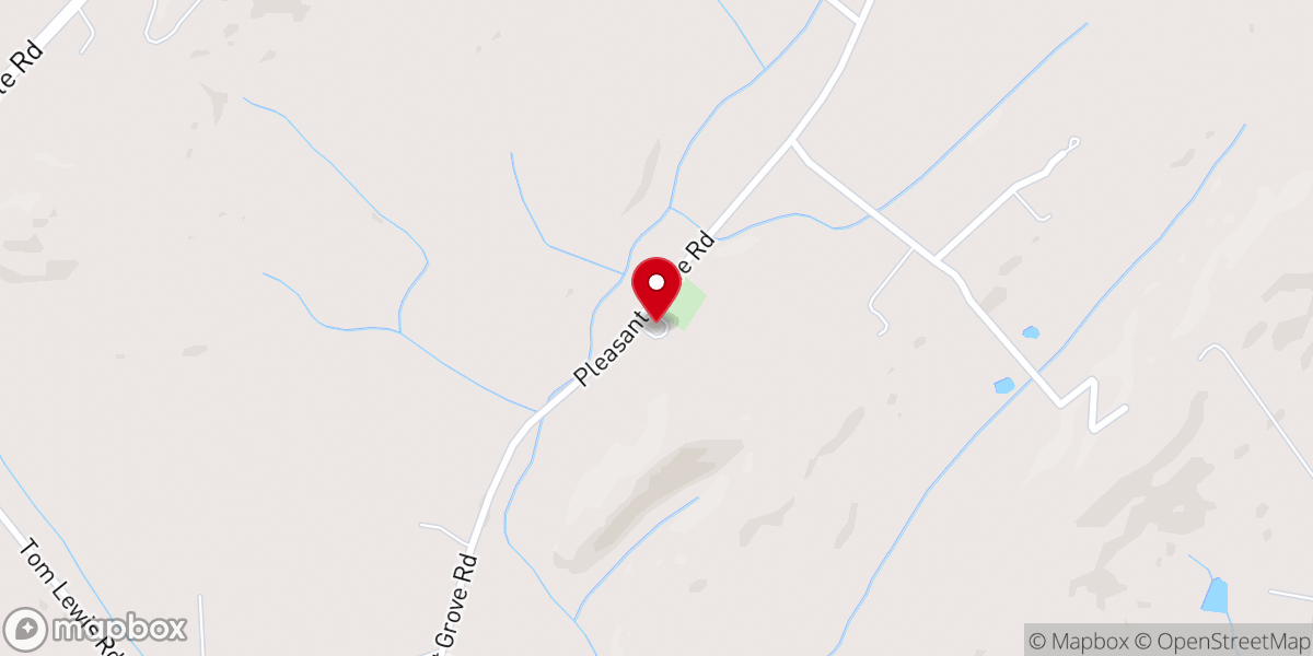 Map showing location of Pleasant Grove United Methodist Church