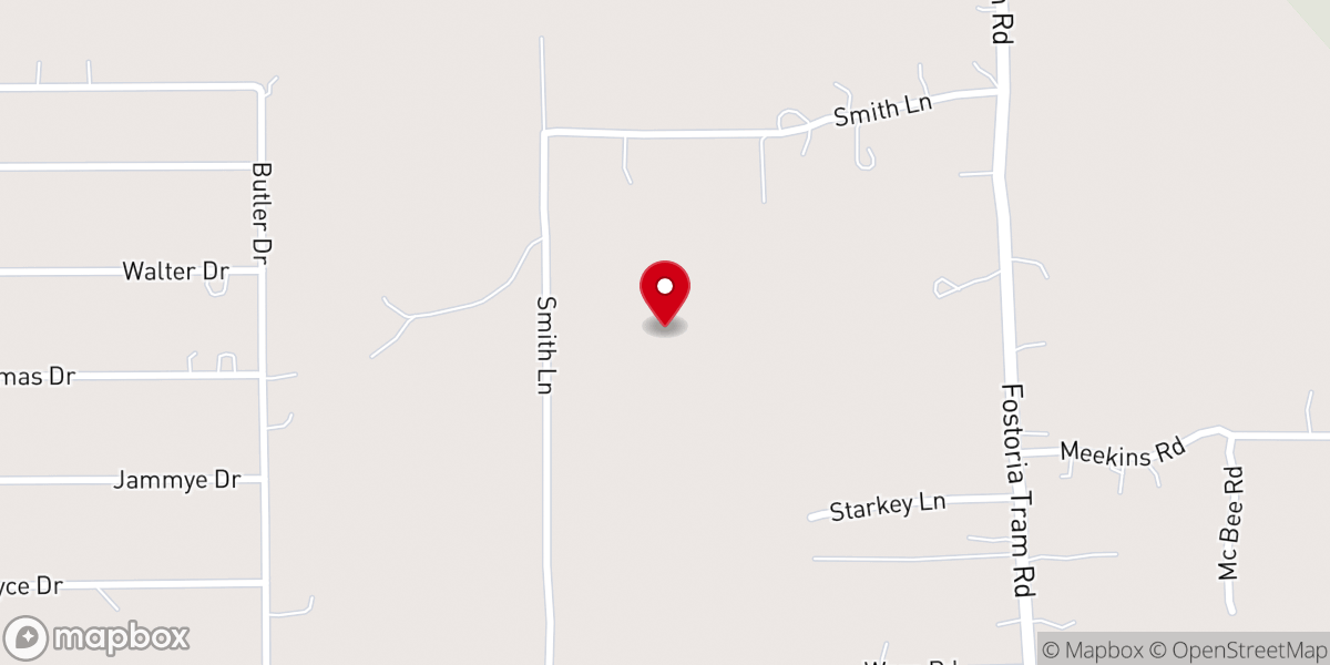 Map showing location of Fostoria Oaks Missionary Baptist
