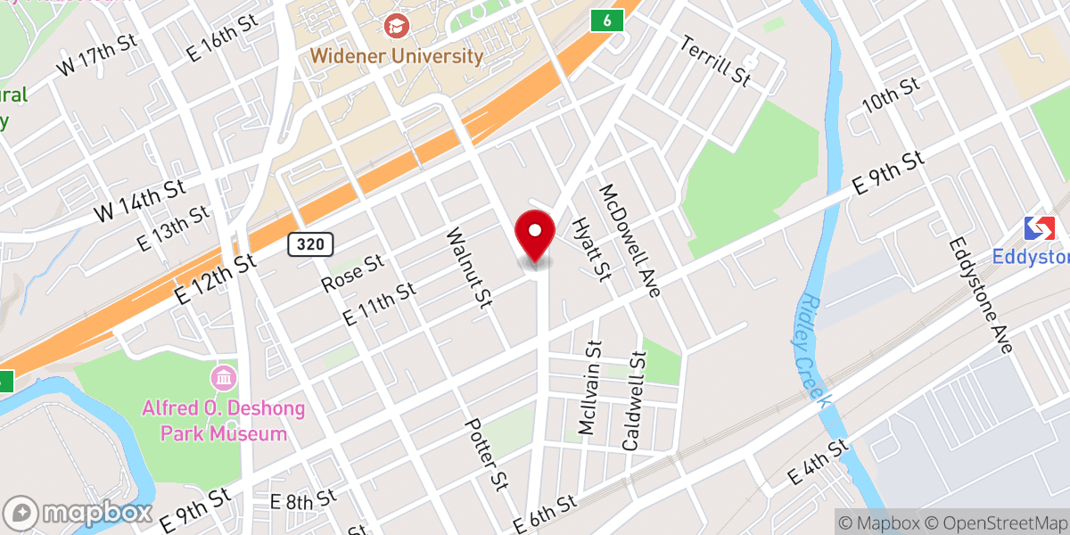 Map showing location of New Birth Fellowship Tabernacle Church