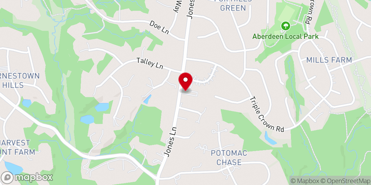 Map showing location of Poplar Grove Baptist Church