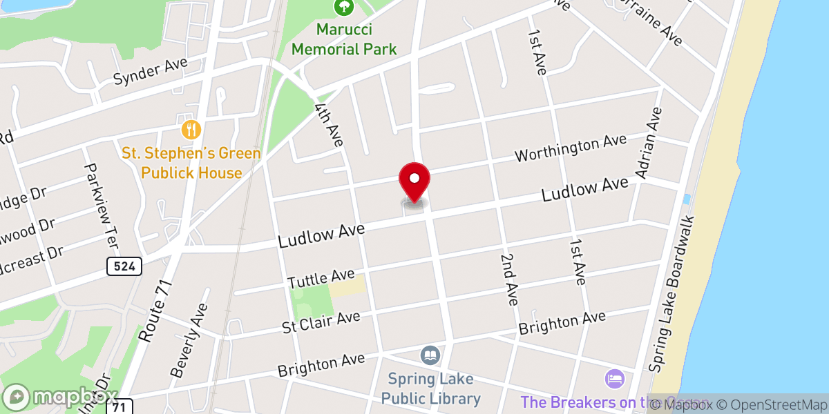 Map showing location of St. Margaret Church