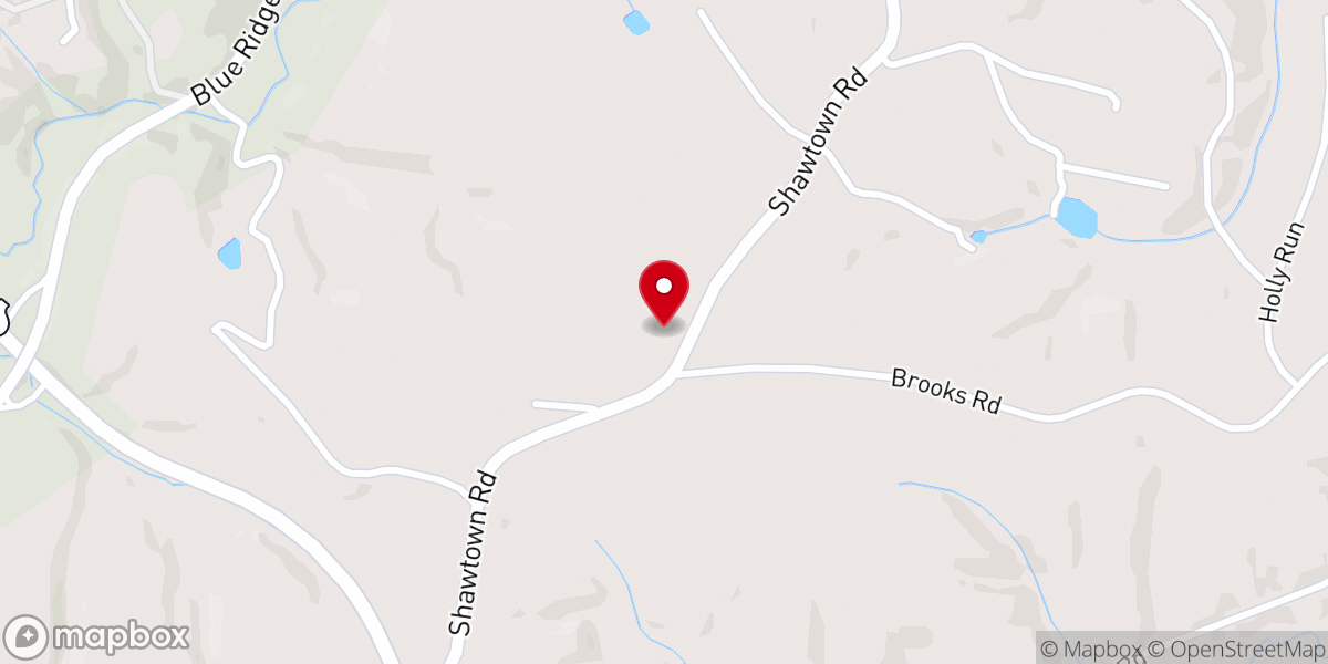 Map showing location of Mountain Top Baptist Church