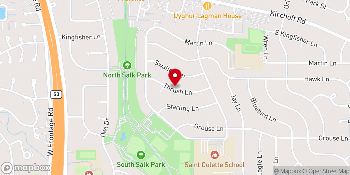 Map showing location of Korean Presbyterian Church Ofrolling Meadows