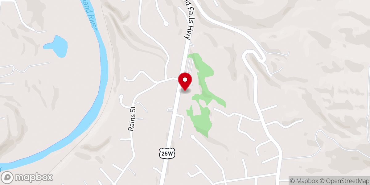Map showing location of New Zion Baptist Church