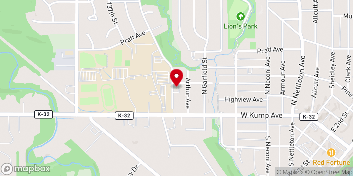 Map showing location of Calvary Bible Church