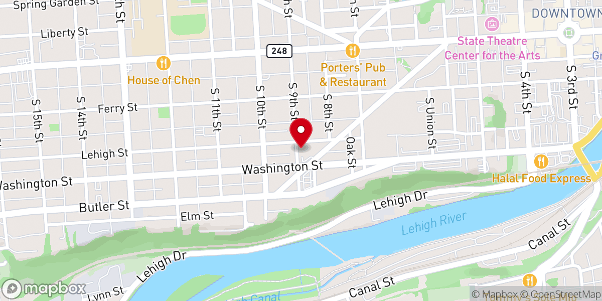 Map showing location of St. Anthony of Padua Roman Catholic Church