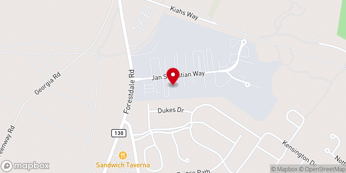 Map showing location of Calvary Chapel of Cape Cod