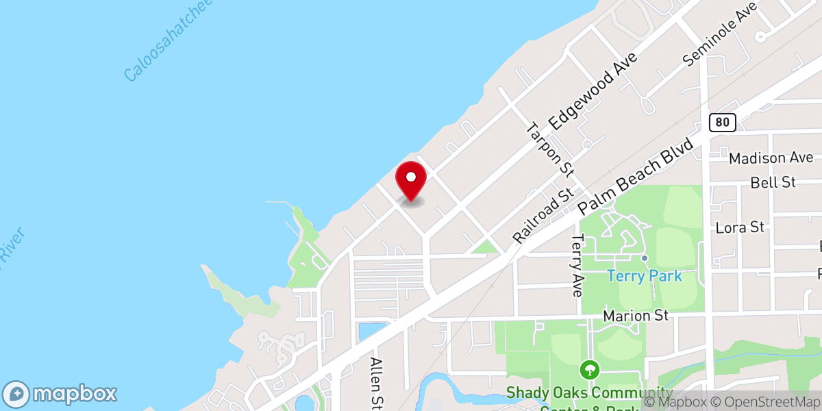 Map showing location of Broadway Church of God